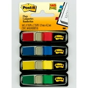Post-it Flags, Assorted Primary Colors, .5" Wide, 35 Flags/Dispenser