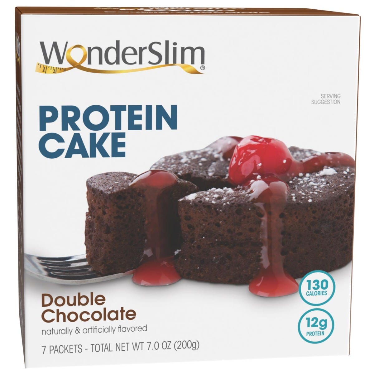 WonderSlim Protein Cake, Double Chocolate, 12g Protein, Lactose Free