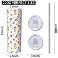 thumbnail image 2 of Pioneer Flower Floral Print Pattern 20oz Skinny Tumbler with Straw & Lid, Double Wall Vacuum Insulated Cup, Leak-Proof, Cup Holder Friendly, Hot 6H Cold 12H, 2 of 5