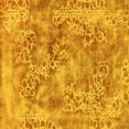 thumbnail image 1 of Ahgly Company Machine Washable Indoor Square Abstract Yellow Modern Area Rugs, 5' Square, 1 of 4