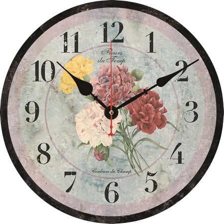 10 Inch Coastal Ocean Wall Clock with Seashell Design and Palm Tree Beach Theme - Battery Operated Silent Wall Decor for Home, Kitchen, Living Room, Office, Bedroom