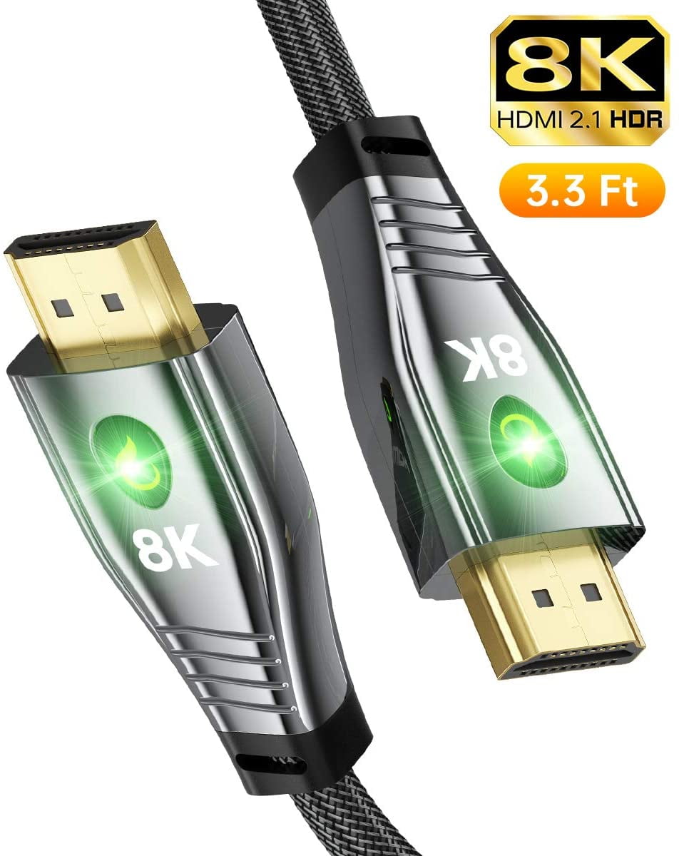 8K HDMI Cable 2.1 Compatible with All 4K 2K,3.3Ft Ultra HD High Speed