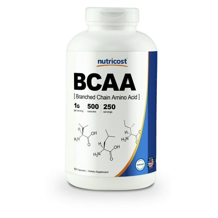 Bcaa Caps - Nutricost BCAA Capsules 2:1:1 500mg, 500 Caps