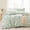 Mint Garden, variant on 100% Cotton King Duvet Cover, Mint Green Floral Duvet Cover Set King Size, 3-Piece Cottagecore Farmhouse Style Garden Botanical Bedding Set with Hidden Zipper & 8 Corner Ties