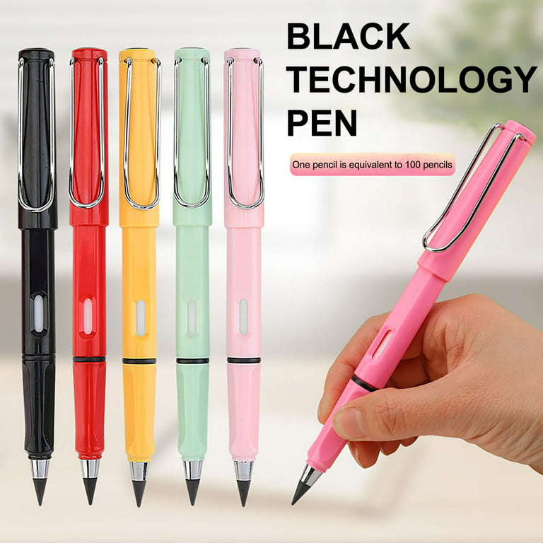 Retrok 6pcs Everlasting Pencil Eternal Pencil Reusable Infinity Pencil with  6 Replacement Nibs Portable Writing Drawing Pencils Set Cute Unlimited  Pencils for School Students Office 