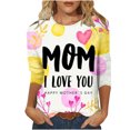 thumbnail image 1 of Elegante blusa de manga tres cuartos con cuello redondo retro para mujer con estampado de Pascua y manga tres cuartos OAVQHLG3B Store  lin121212, 1 of 4