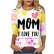 thumbnail image 1 of Elegante blusa de manga tres cuartos con cuello redondo retro para mujer con estampado de Pascua y manga tres cuartos OAVQHLG3B Store  lin121212, 1 of 4