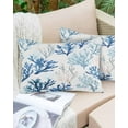 thumbnail image 6 of Blue Coral Coastal Throw Pillow Cover 20 x 26 Inch Decorative Pillow Cover Summer Watercolor Ocean Lumbar Pillowcase Seasonal Rectangle Cushion Case for Couch Sofa Bed Living Room, 6 of 7