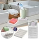 thumbnail image 1 of Bandeja de jabón desecante de diatomita | Jabonera de gel de sílice de alta absorción | Jabonera absorbente de secado rápido | Organizador de baño antideslizante resistente al agua | 1 paquete, 1 of 9