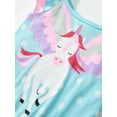 thumbnail image 6 of Emy Dola 100% Cotton 2-7T Little Girls Ruffle Sleeve Casual Dress Cartoon Unicorn Dot Tunic Summer Dress, 6 of 8