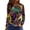 Purple #004, variant on Mardi Gras Shirts Womens Glitter Carnival Crew Neck Blouse Sequins Long Sleeve Gold Graphic Tee Multicolor 3XL