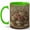 Green, variant on Vintage Rose Bouquet 11oz Ceramic Mug, Cottage Floral Art