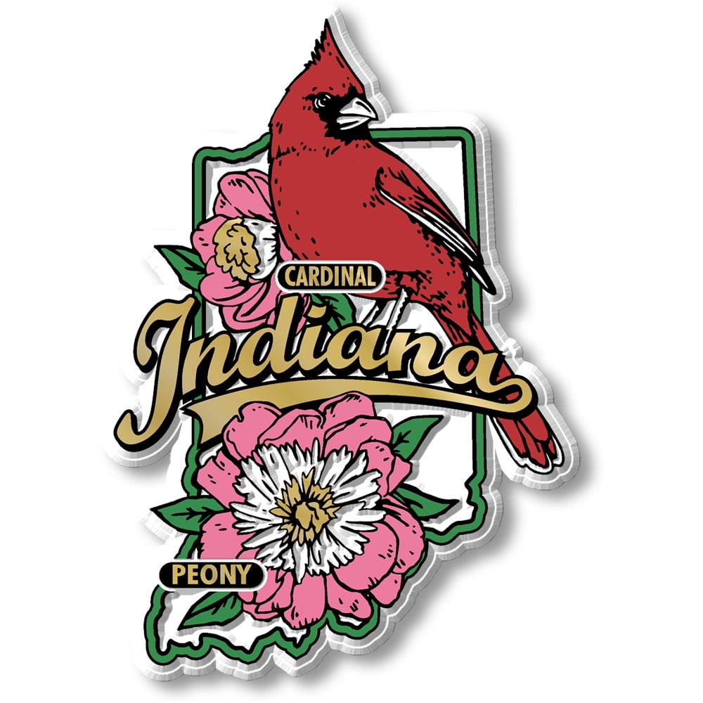 Indiana Colorful State Magnet by Classic Magnets Made in USA 