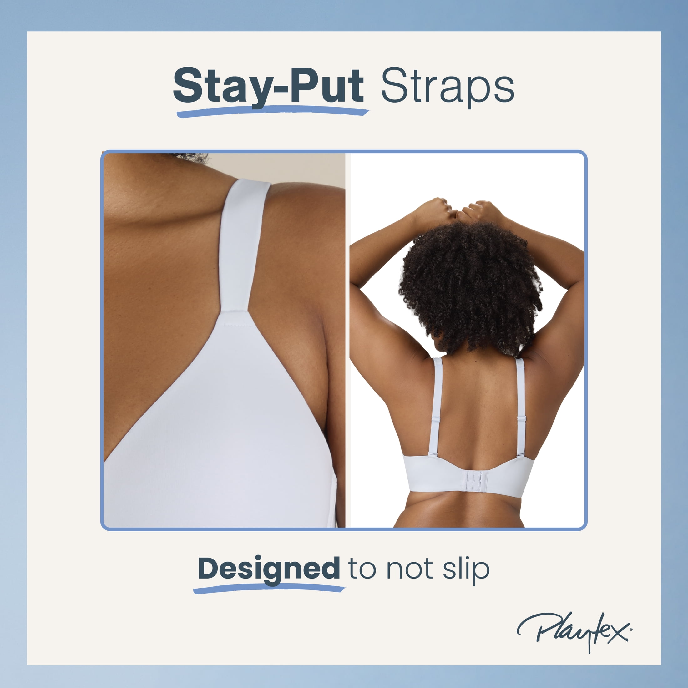 Playtex Women's Smoothing T-Shirt Underwire Bra, Moisture Wicking (Plus Sizes)