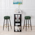thumbnail image 1 of Duhome Elegant Lifestyle Modern Round Velvet Bronzing Upholstered Bar Stools Set of 2, Dark Green, 1 of 7
