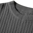 thumbnail image 4 of Wancir Men's Cable Knit Vintage Chunky Sweater Loose Casual Knitted Sweater Unisex Woven Crewneck Knitted Top, 4 of 5
