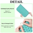 thumbnail image 6 of Turquoise Geometric Quatrefoil Pattern Dish Drying Mat for Kitchen 1 Pack, Ultra Absorbent Microfiber Dishes Drainer Mats,16"x18", 6 of 6