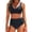 Black, variant on Women's Two Piece Bikini Set Criss Cross High Waisted Swimsuit for Beach Photos Summer,Blue,2XL