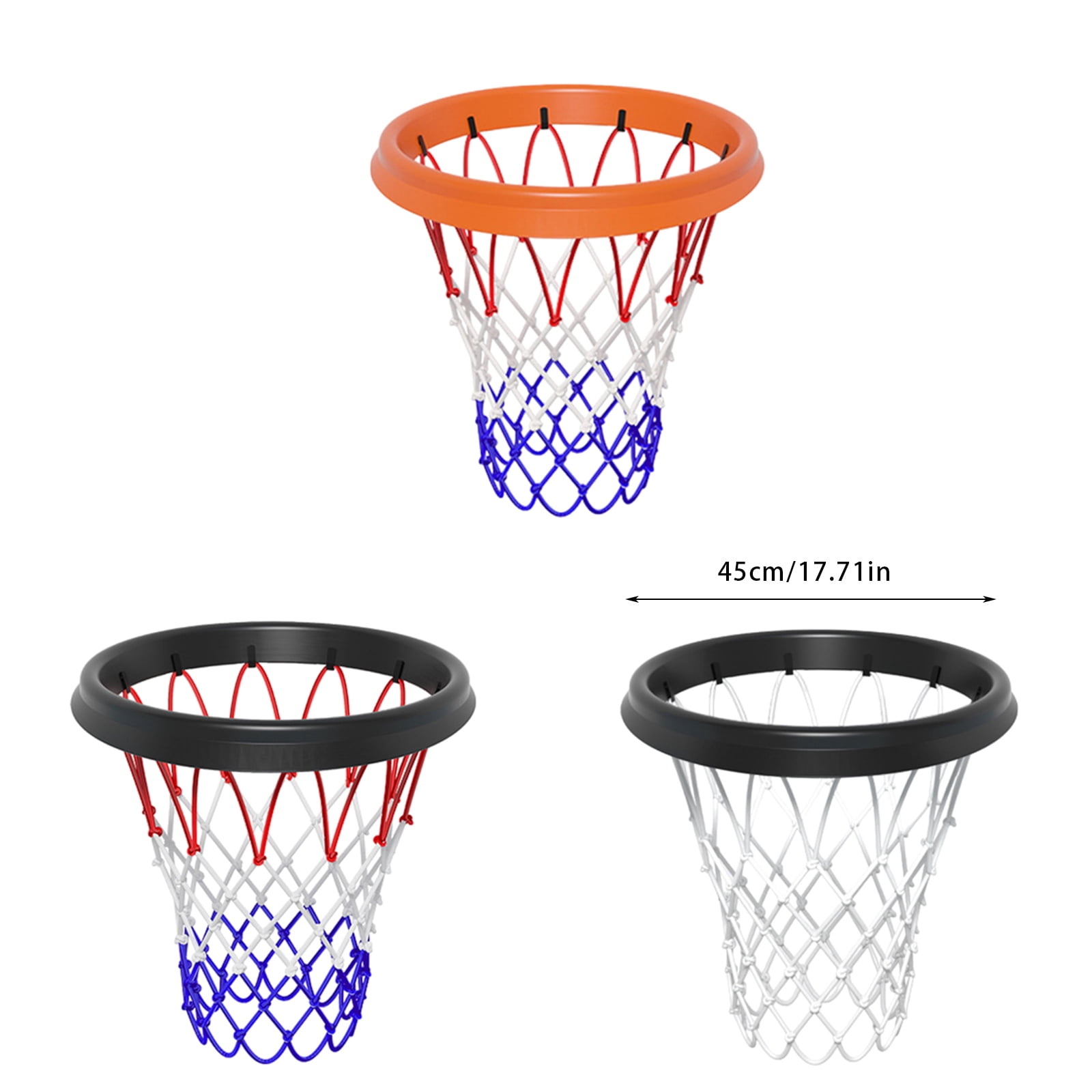 BIBABLYKE Basketball PU Portable Basketball Meshes Frame for Indoor and Outdoor Removable Professional School Basketball Net Frame
