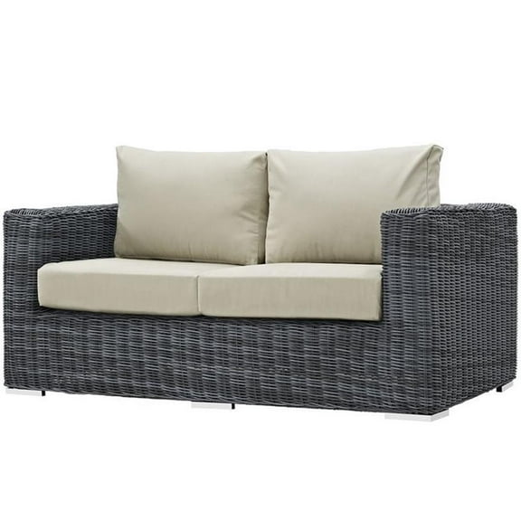 Afuera Living Patio Loveseat in Canvas Antique Beige