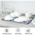 thumbnail image 7 of Dish Drying Mat Art Flower Painting Absorbent Dry Mats for Dishes Draining Pad for Kitchen Countertop 16" x 18", 7 of 7