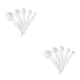 thumbnail image 4 of Matsuzay Paquete de 5 cucharas medidoras Cucharadita de plástico Cucharadita Hogar Café Comedor Cocina Cucharas de azúcar en polvo con escala Blanco 2Conjunto, 4 of 6