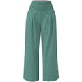 thumbnail image 4 of KHONTS Women's Casual High Waisted Palazzo Pants Wide Leg Trendy Trousers Floral Printed Boho Beach Vacation Pants with Pockets Mint Green XXXL, 4 of 5