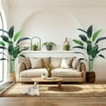 thumbnail image 5 of Artificial Bird of Paradise Plant 6FT(72in) Fake Palm Tree for Indoor Outdoor Modern Decor Faux Plants for Home Office Perfect Housewarming Gift with 17 Trunks Faux Leaves 1 Pack, 5 of 7
