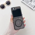 thumbnail image 3 of Magsafe Case for Samsung Z Flip 5 4 Matte PU Leather for Samsung Galaxy Z Flip 3 4 5 Fold 5 Magnetic flip5 Skin Feel flip4 Cover, 3 of 5