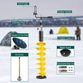 thumbnail image 4 of Ice Fishing Auger, 8'' Ice Auger Bit, 40'' Cordless Nylon Ice Drill Auger with 18'' Extension, Universal Adapter & Top Plate, Replaceable Blade Kits, 4 of 8