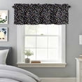 thumbnail image 3 of Polka Dots Window Valance for Kitchen, Blue Pink Yellow Point Black Background Modern Art Rod Pocket Short Curtain for Small Windows, Light Filtering Decorative Valance, 54 x 18 Inch, 1 Panel, 3 of 9