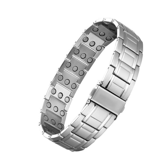 Wollet 3X Strength Titanium Magnetic Bracelet – Magnetic Bracelets for Men – Premium Fold-Over Clasp & Adjustable