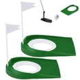 thumbnail image 1 of WJCA 2-Pack Golf Putting Cup Set with Flags, Professional Training Aid for Indoor & Outdoor Practice, Office Games, Green, 1 of 7