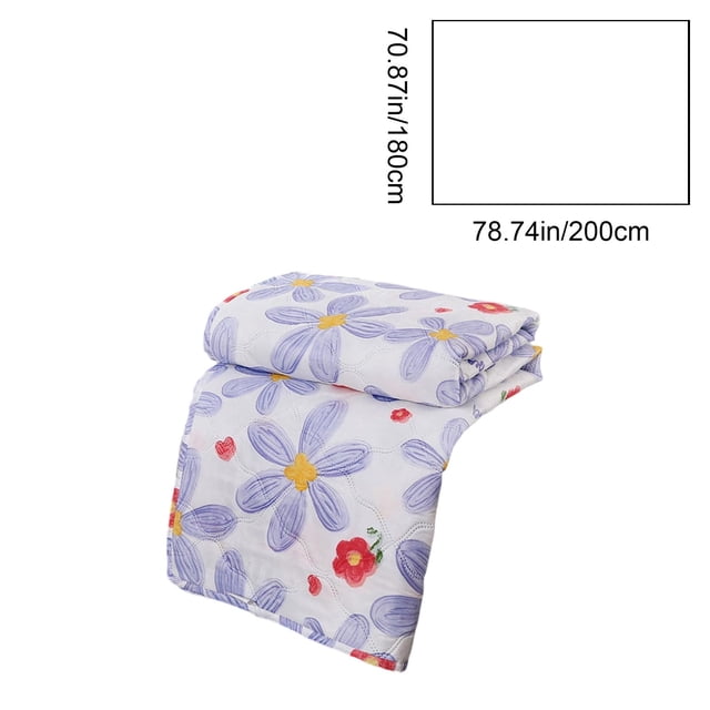 Ohufall Cooling Comforter Fresh Floral Throw Blanket Cotton Comforter Light Quilt Breathable Washable Summer Bedding All Season