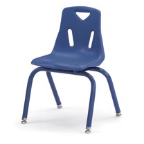 Stacking Chair with Powder-Coated Legs - 14" Ht - Blue