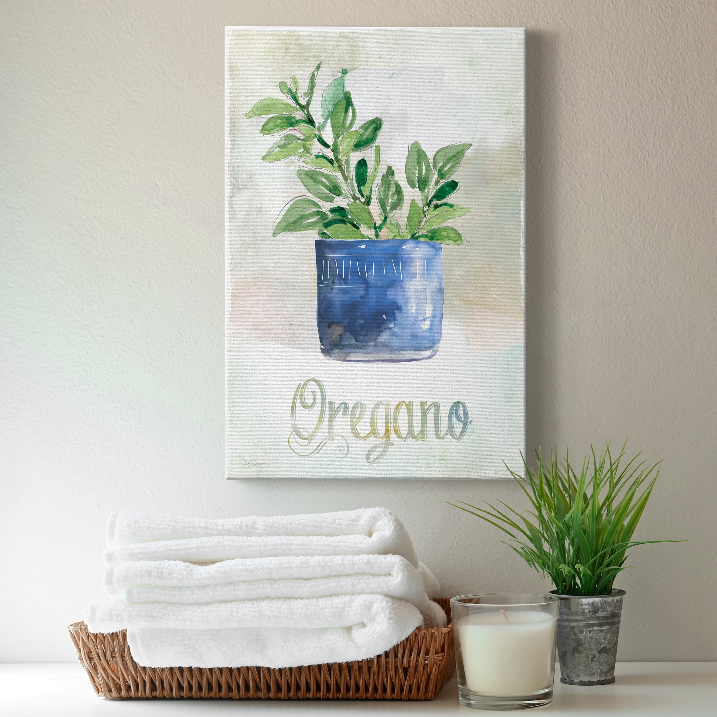Potted Oregano Premium Gallery Wrapped Canvas - Ready to Hang - 8 x 12