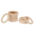 thumbnail image 1 of 10 Uds anillos de madera Color Original Simple sensación cómoda anillos de madera Natural para Decoración, 1 of 5