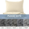 thumbnail image 2 of Quilt Set Queen Size - Lightweight Quilts Summer Bedspreads for All Season 3 Piece (1 Quilt, 2 Pillow Shams) - Cream, 2 of 7