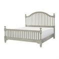 thumbnail image 3 of Ugo Queen Bed- Slatted Arched Headboard- Finial Accents- Gray Wood Frame, 3 of 6