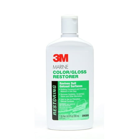 3M Marine Color/Gloss Restorer, 09089, 16.9 fl oz (500 mL), 6 per case