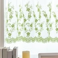 thumbnail image 5 of Tookss Embroidered Floral Window Curtains Rod Pocket Light Filtering Sheer Window Drapes Elegant Home Decoration, 5 of 9