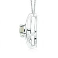 thumbnail image 2 of Angara Natural Opal Necklace - Shell Style Oval Opal and Diamond Pendant Necklace in 925 Sterling Silver for Women (Size-4x3mm) - October Birthstone Jewelry | 925 Sterling Silver Necklace, 2 of 7