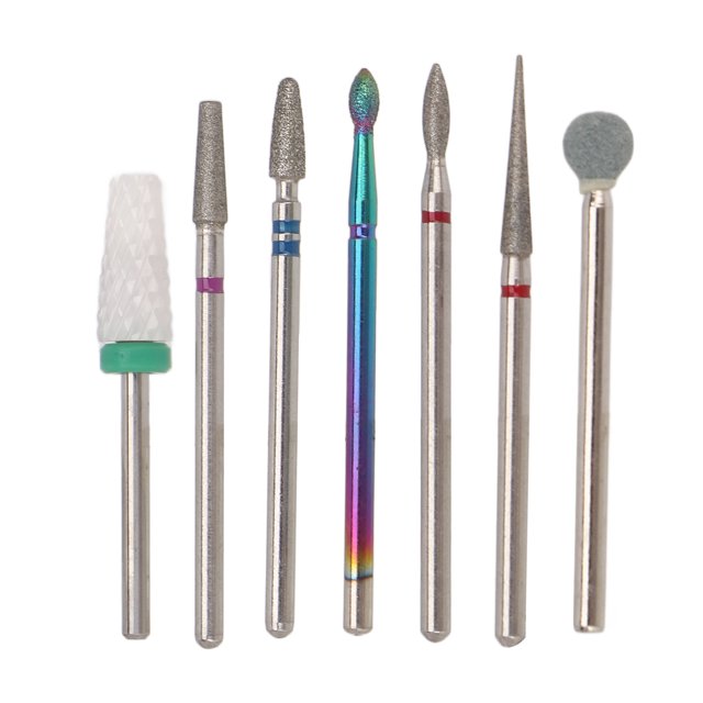 Juego de Brocas para uñas NikouMX de acero de tungsteno 7 piezas