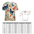 thumbnail image 2 of Watercolor Butterfly T Shirts Basic T-Shirt Short Sleeve Ladies Tee Shirt Summer Graphic Clothing, 2 of 6