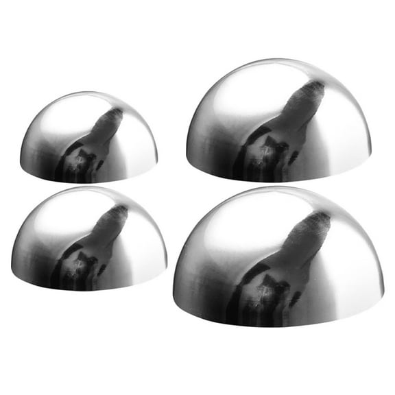 VERDANVERSE Gazing Mirror Balls Reflective Ball Stainless Steel Lawns 4Pcs 11.4*11.4*6.0in