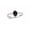 Black Vermeil, variant on 925 Sterling Silver Black, Natural Ethiopian Opal Engagement Ring, Unique Oval Black Fire Opal Gemstone Promise Jewelery for Women Size - 9