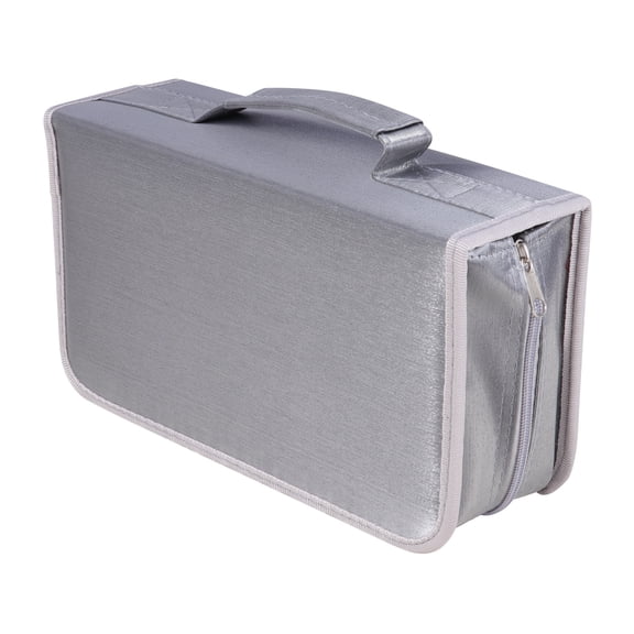 LIFKOME Mercerized Cloth 128 Pieces CD Storage Pouch Large Capacity Handheld CD Bag Fashion CD Supplies (Grey)