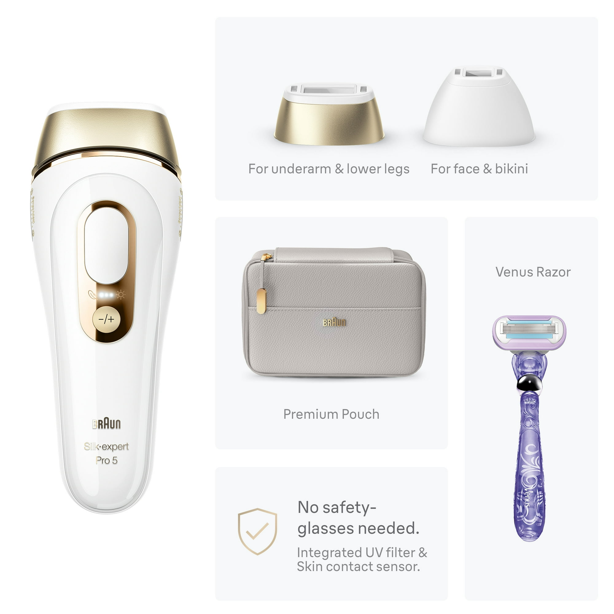Braun IPL Silk-Expert Pro 5 Laser Hair Removal at Home, Permanent