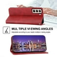 thumbnail image 6 of Tarise for Samsung Galaxy S23 Plus 5G Flip Cover, Luxury PU Leather Shockproof Folding Kickstand Card Holder Pocket Wallet Wrist Strap Handbag Magnetic Phone Case for Samsung S23 Plus 6.6 inch, Red, 6 of 9