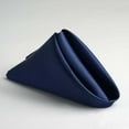 thumbnail image 3 of Efavormart 5 Pack | Navy Blue Seamless Satin Cloth Dinner Napkins, Wrinkle Resistant | 20"x20", 3 of 11